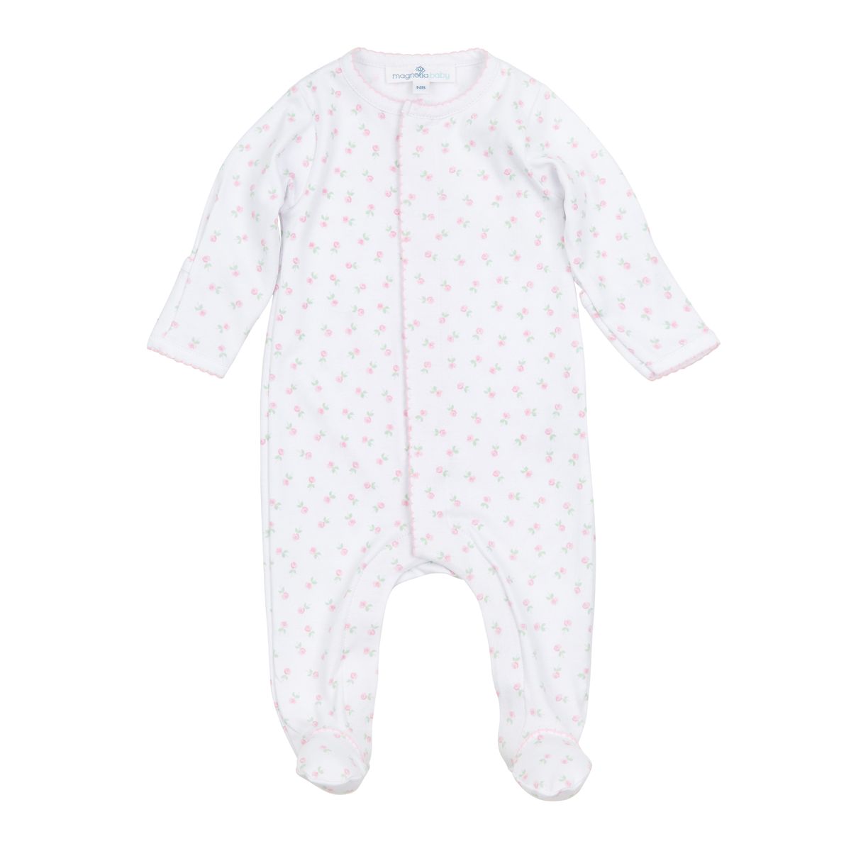 Juliette's Classics Pink Printed Zipper Footie