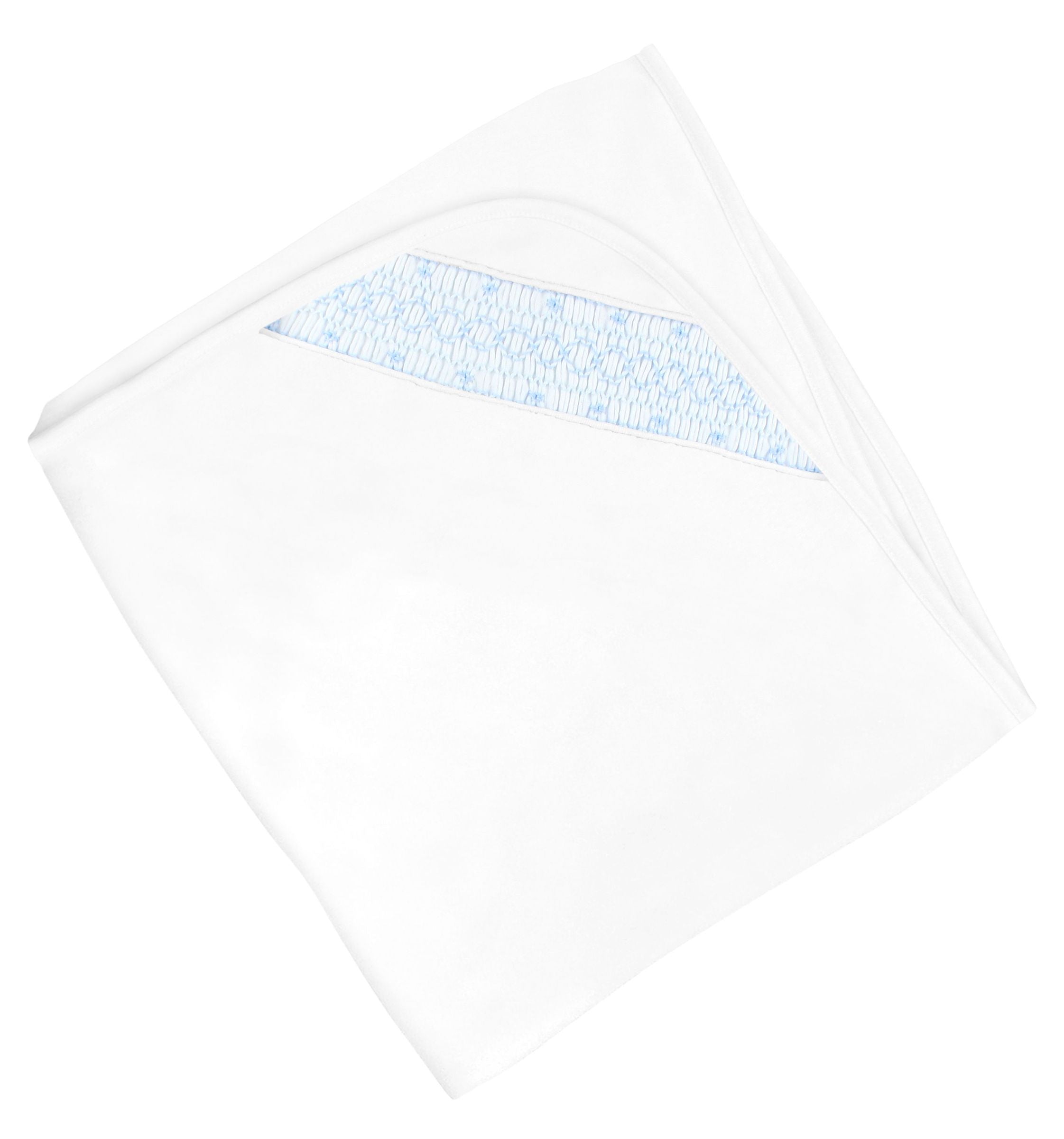 Blue and White Smocked Blanket