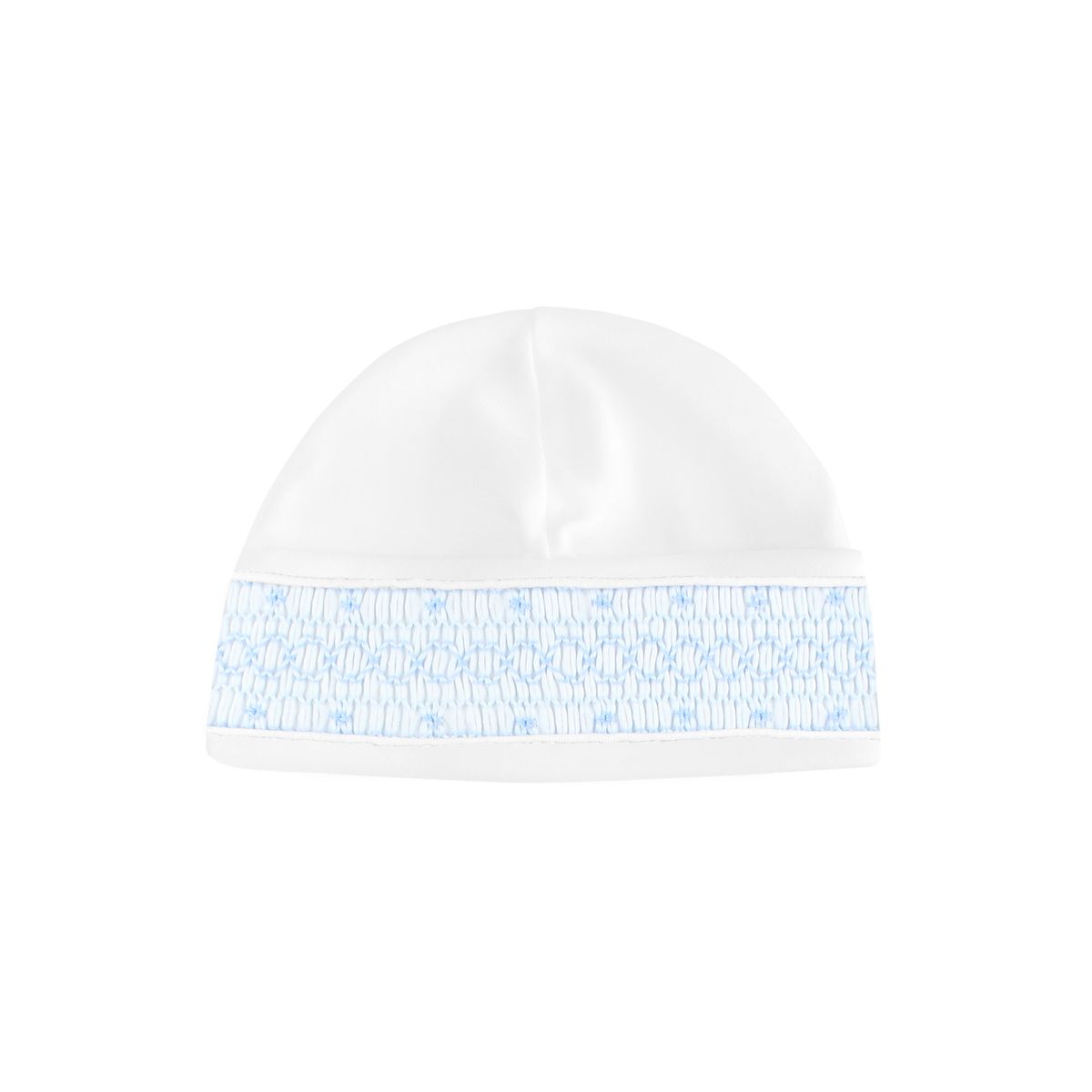 Blue and White Smocked Hat
