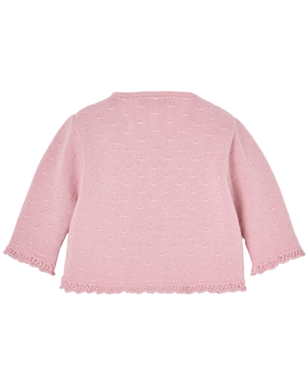 Knit Newborn Cardigan Mimosa Dune Pink