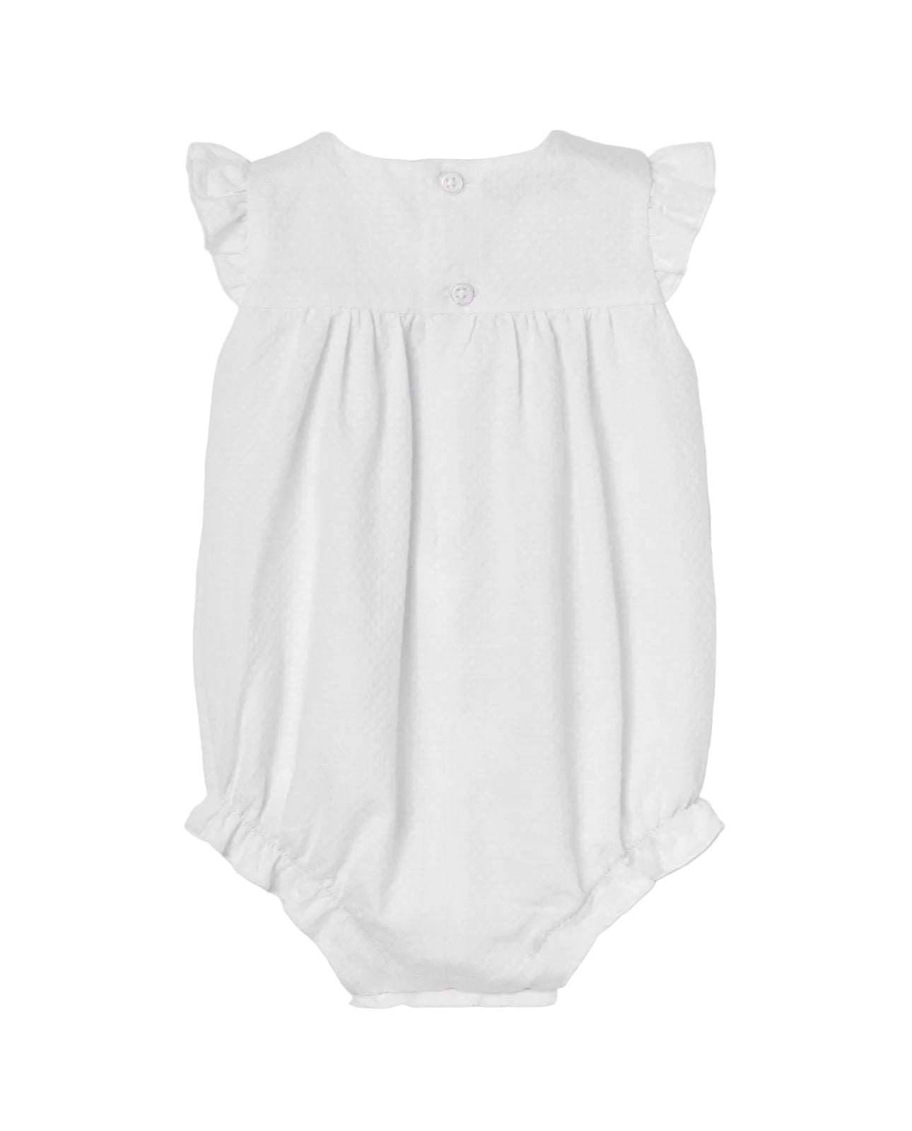 Woven Newborn Romper Alaia White