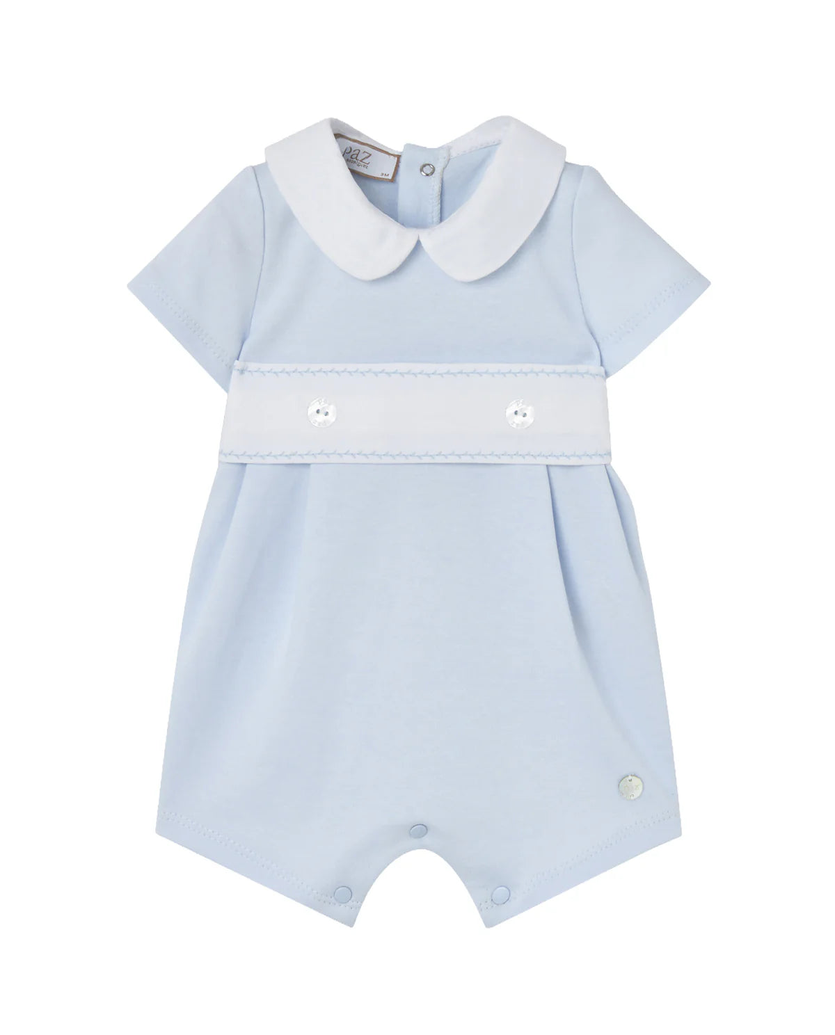 Knit Romper Chalk Blue