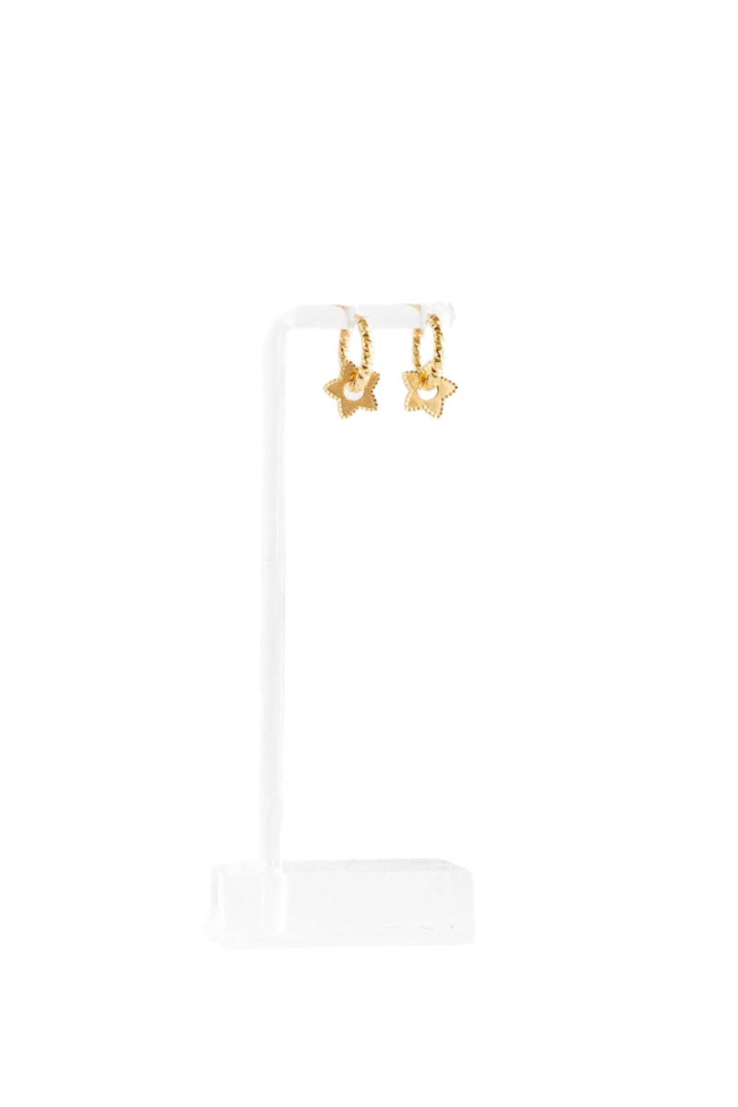 Gold Star Braided Hoop Earrings