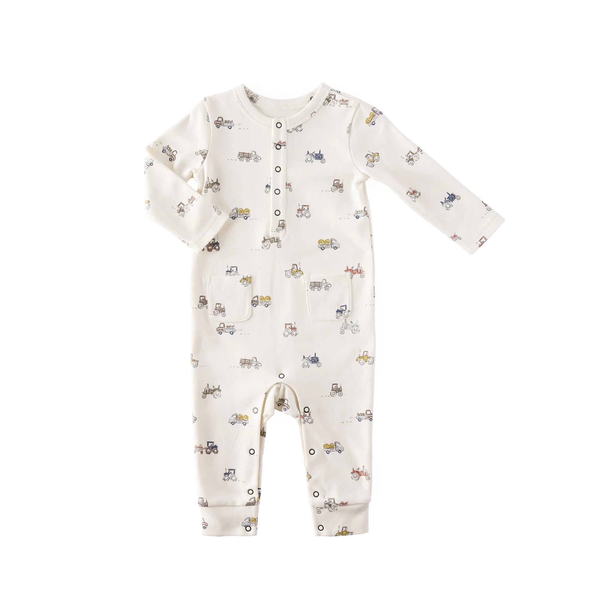 Henley Patch Pocket Romper Field Work