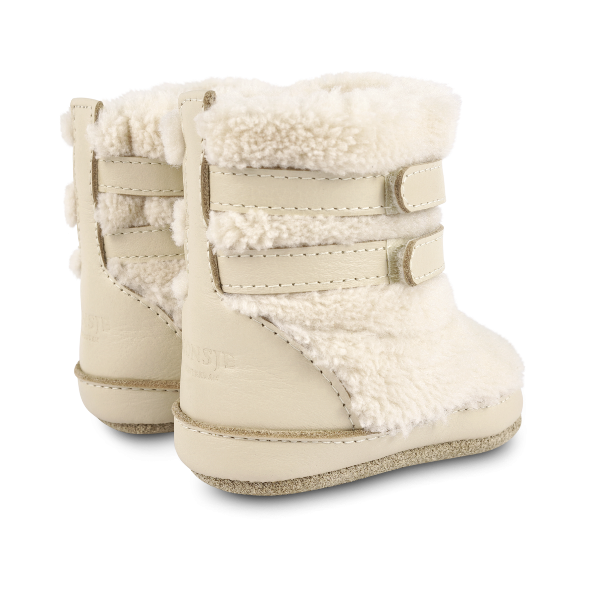 Larisso Booties | Off White Curly Faux Fur 25