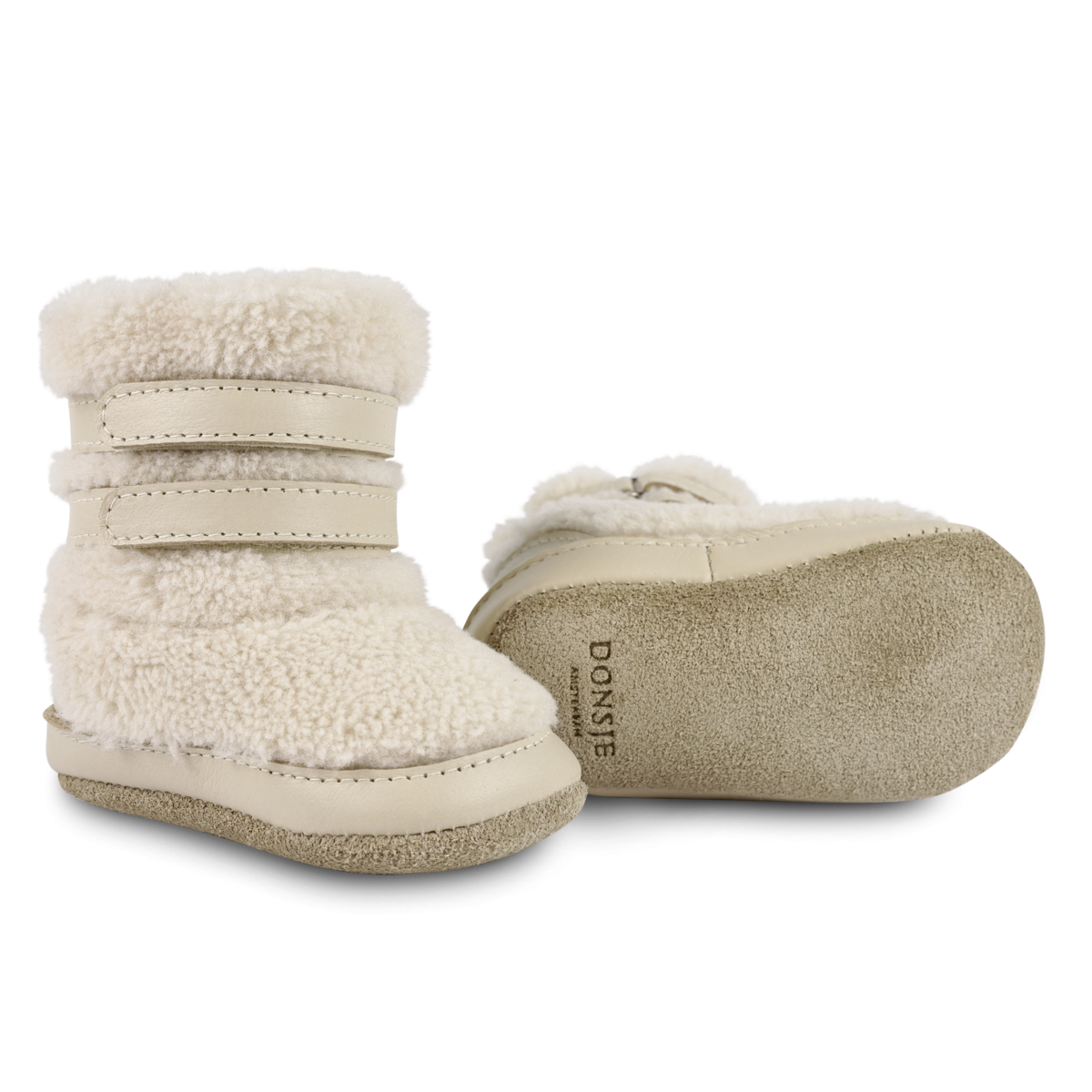 Larisso Booties | Off White Curly Faux Fur 25