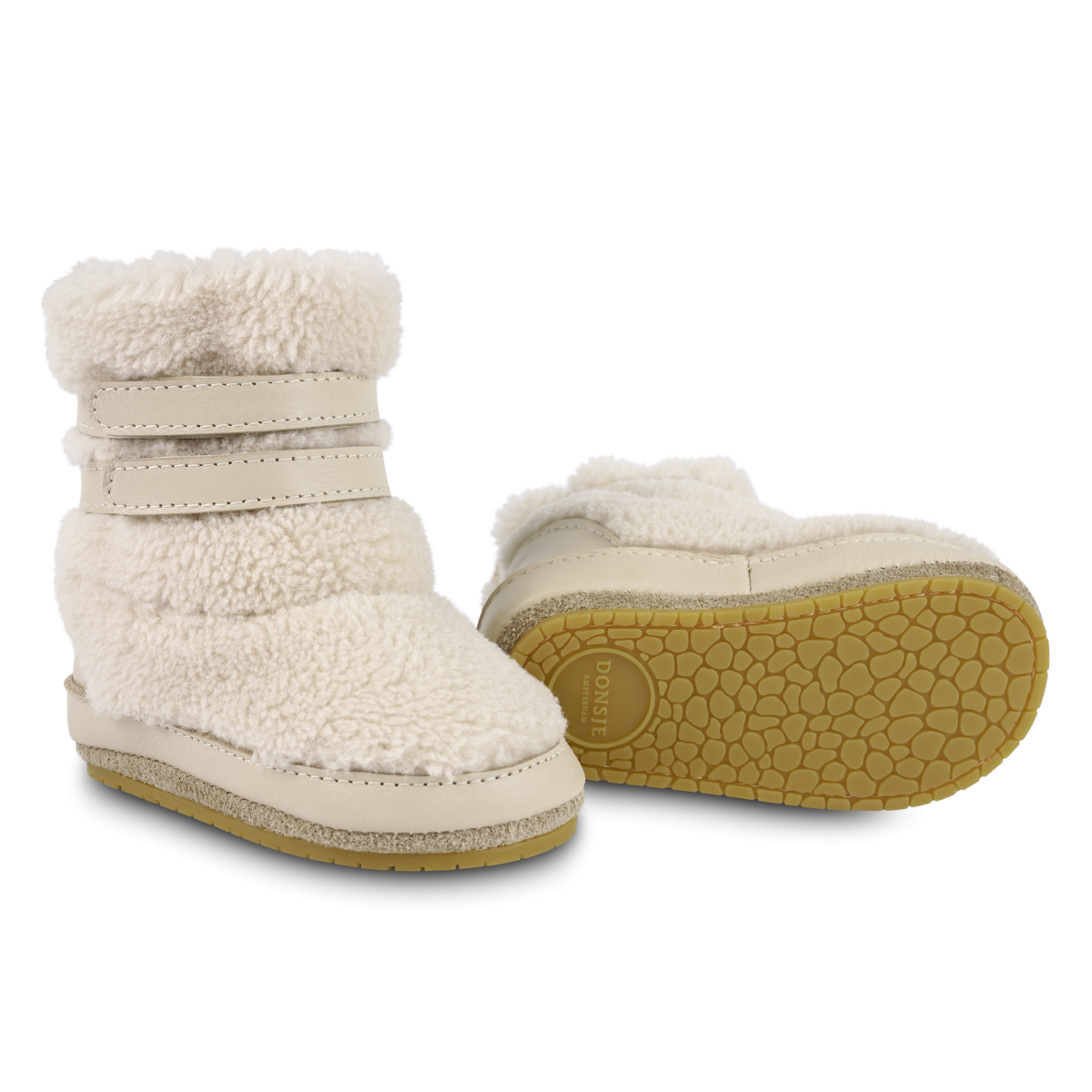 Larisso Booties | Off White Curly Faux Fur 25