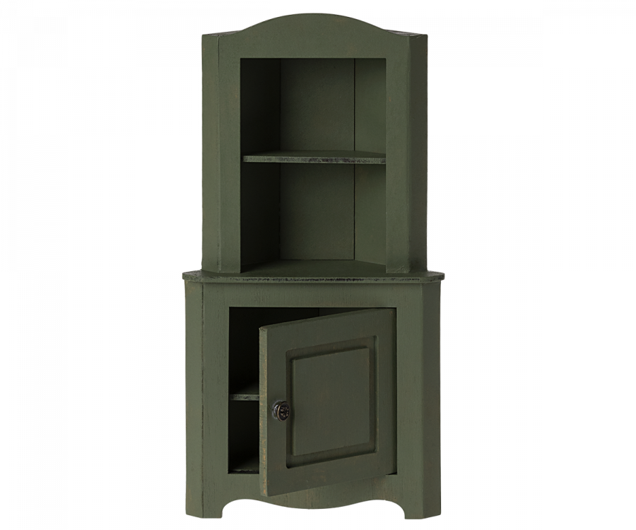 Miniature corner cabinet - Dark green