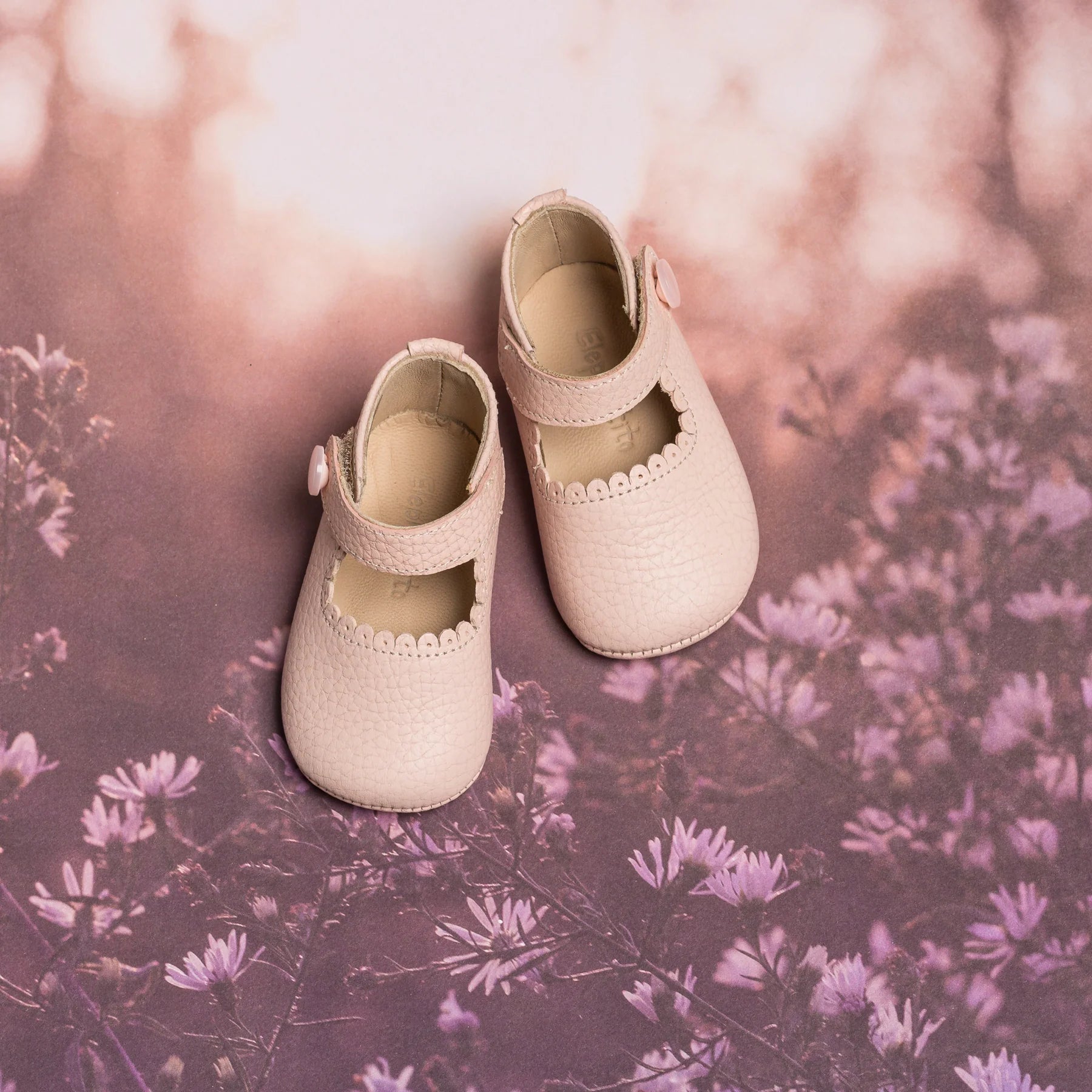Baby Mary Janes Pink Leather F26