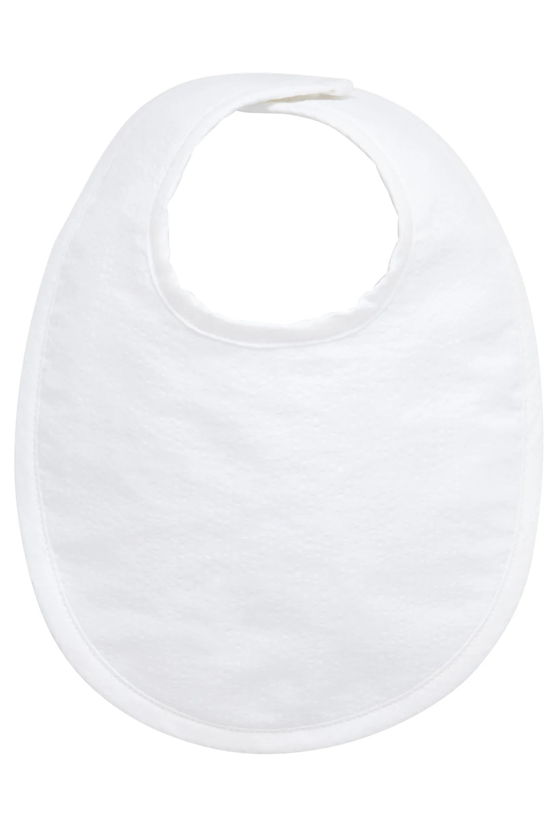 Seersucker Stripe Basic Bib White