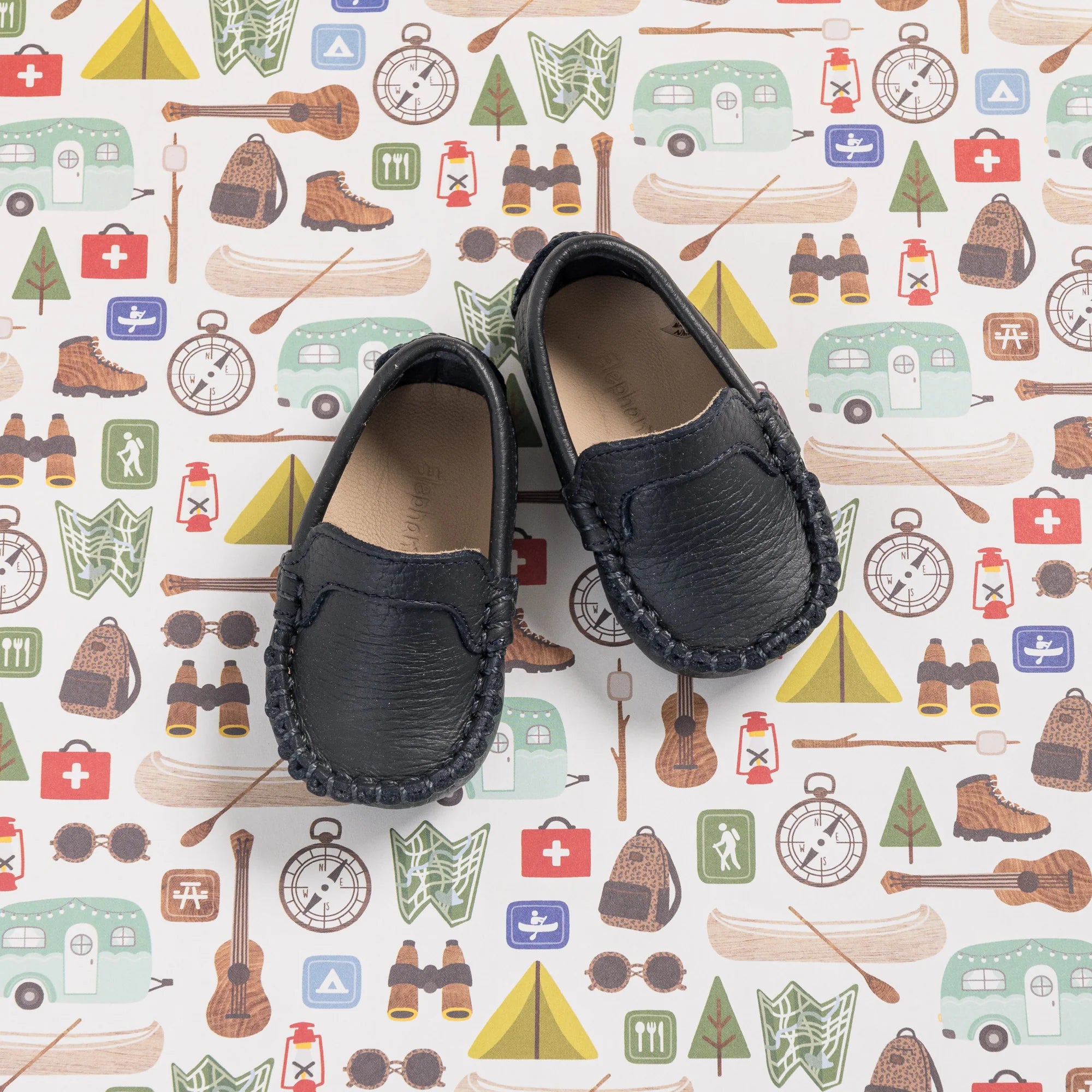 Baby Moccasins-Navy Leather F26