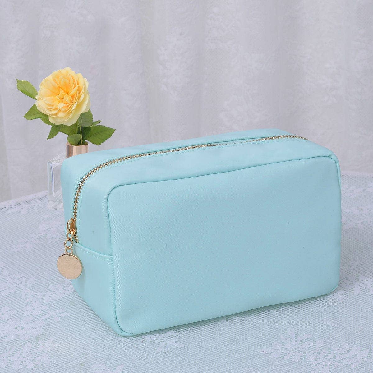 HM1012 Emma Round Zippered Nylon Cosmetic Pouch Bag