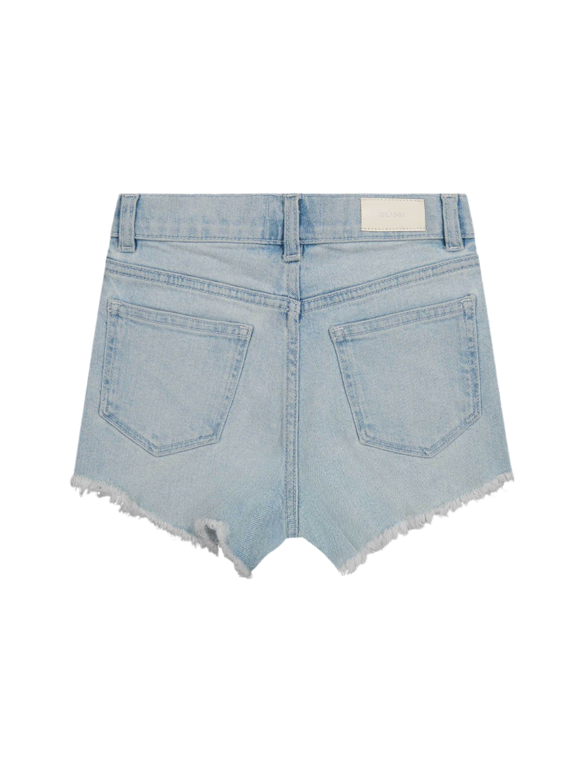 Lucy Shorts High Rise in Poolside Frayed