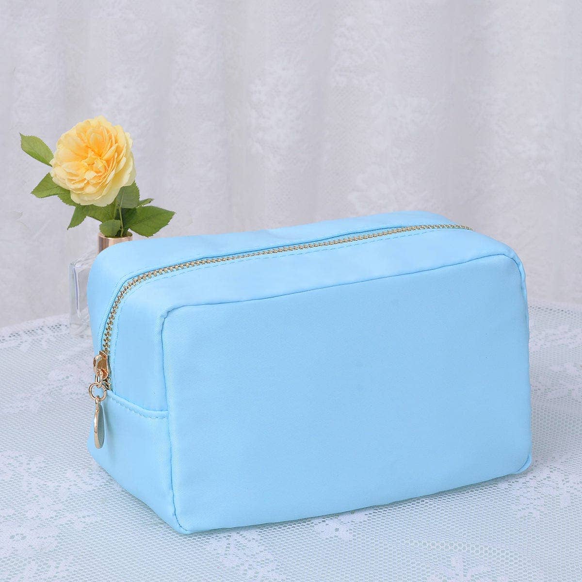 HM1012 Emma Round Zippered Nylon Cosmetic Pouch Bag