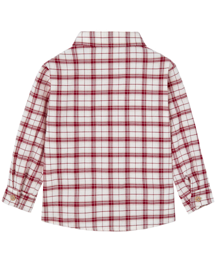Red Check Button Down
