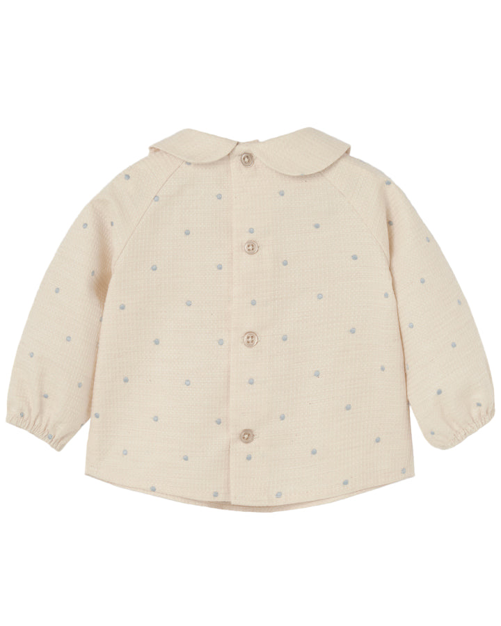 Alegria Blouse with Blue Dots