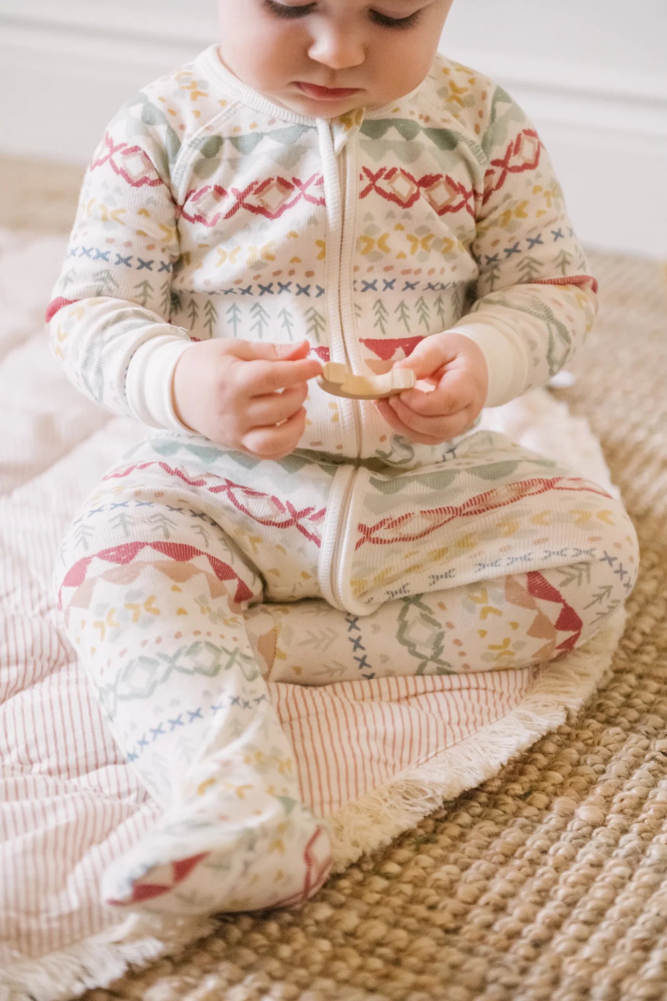 Ribbed Baby Sleeper Fair Isle