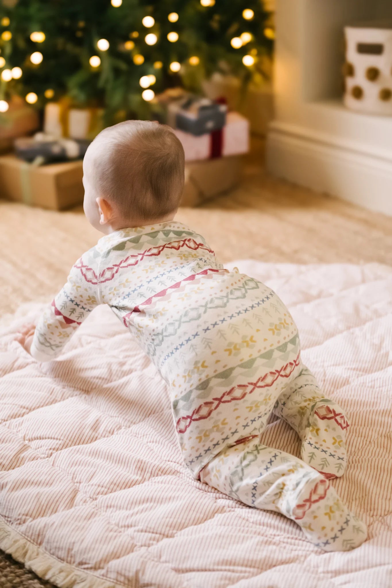 Ribbed Baby Sleeper Fair Isle