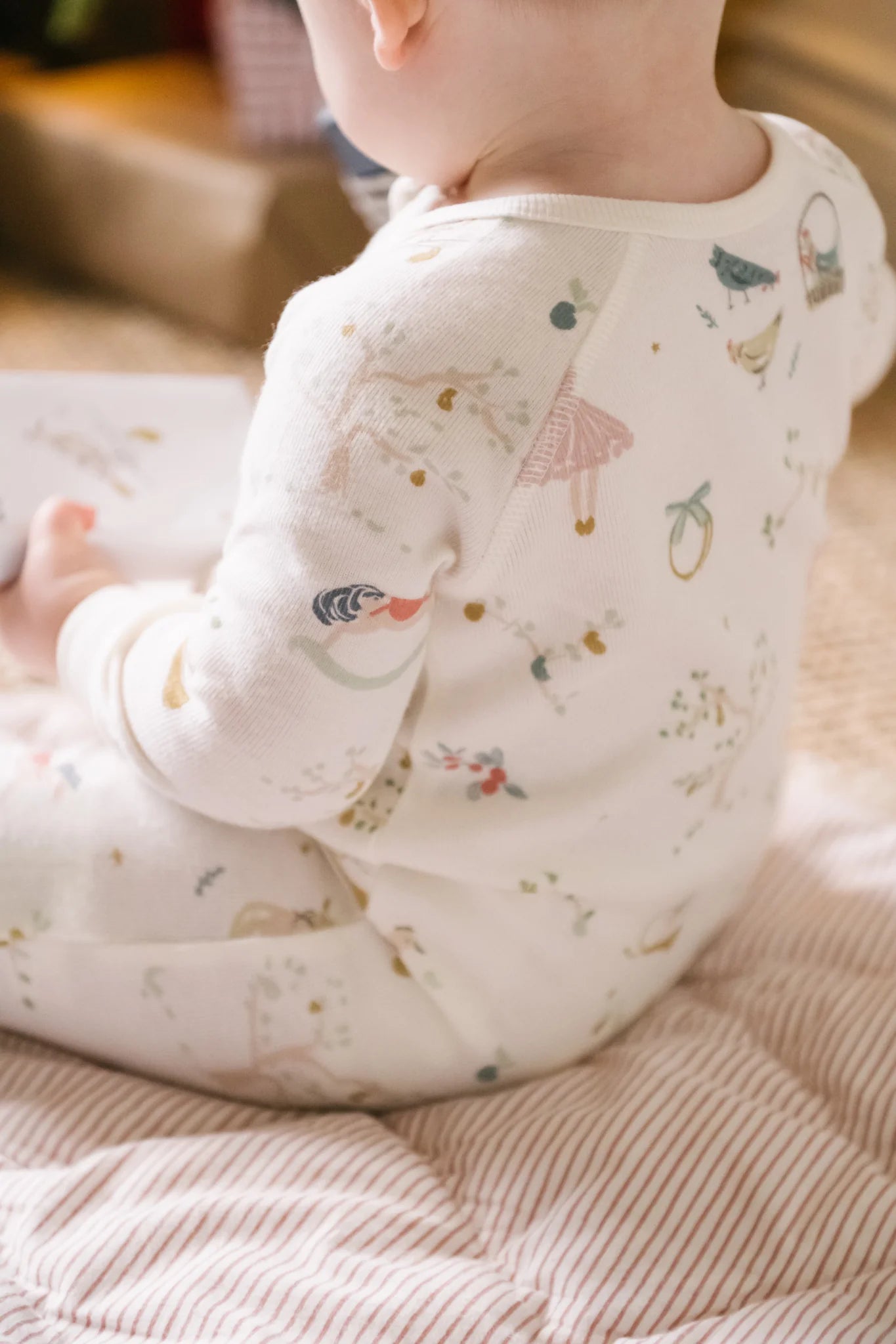 Ribbed Baby Sleeper Partridge in a Pehr Tree