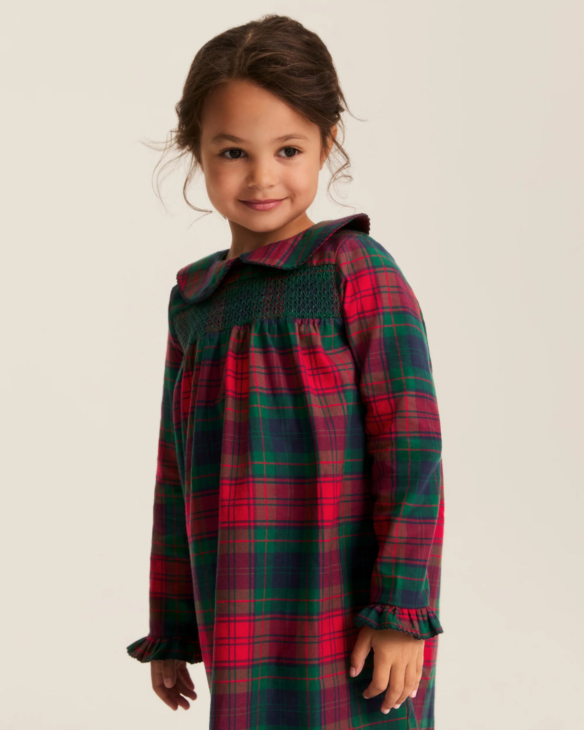 Children's Brushed Twill Eloise Nightgown in St. James Tartan
