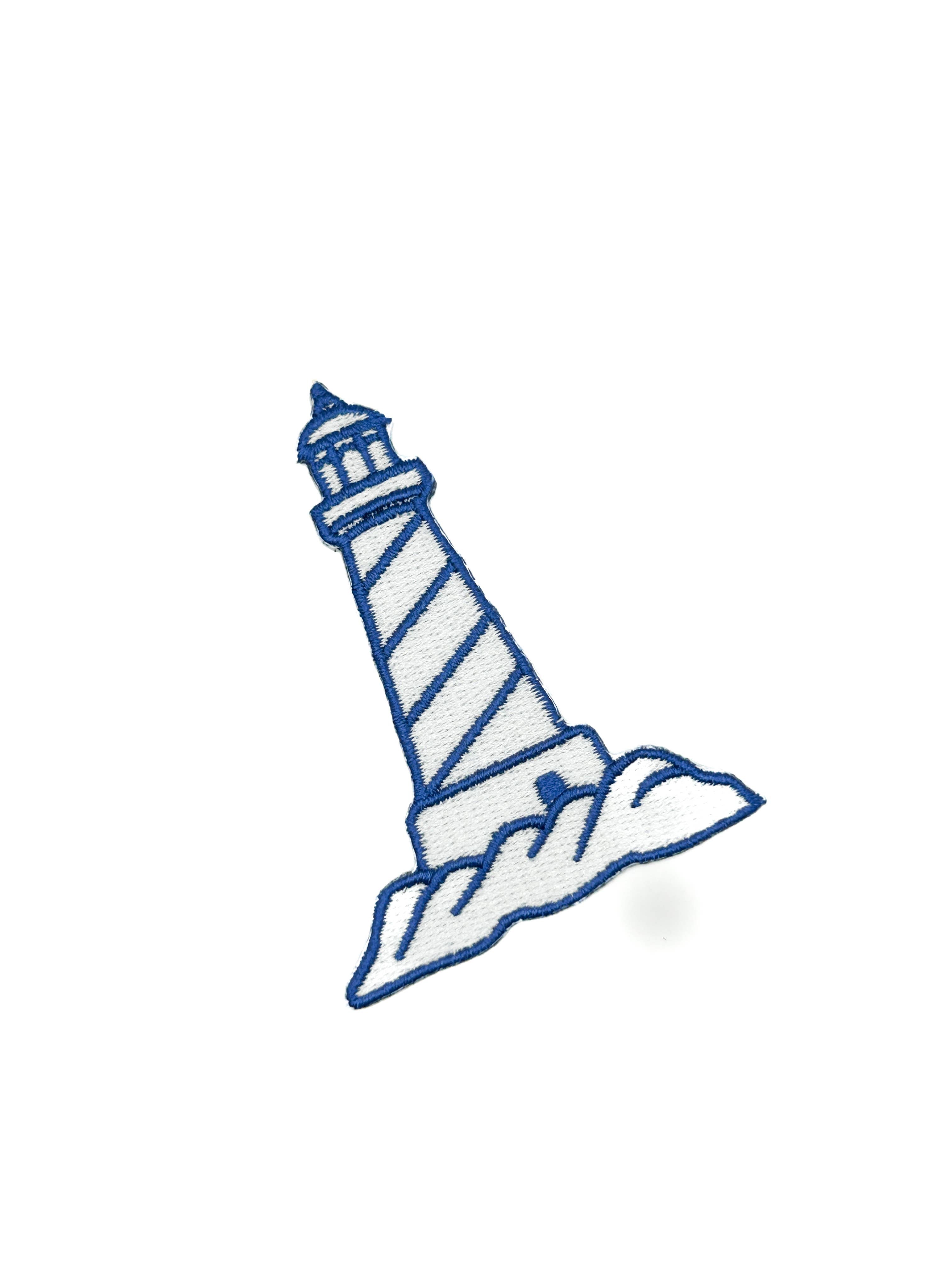 Lighthouse Embroidered Patch Coastal Nautical Beacon Patch