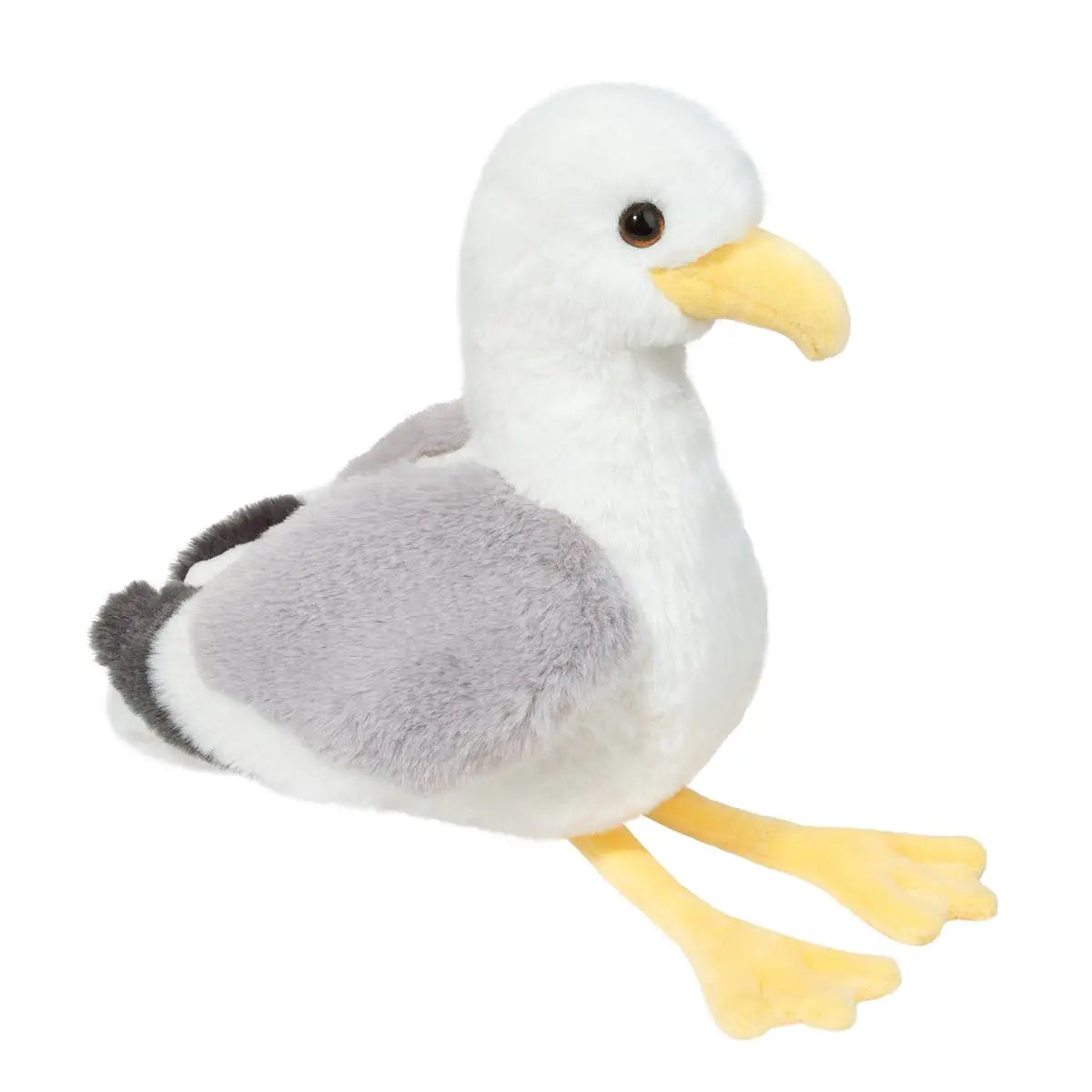 Stewie Soft Seagull plush toy by Douglas, featuring realistic colors, floppy legs, and a charming design perfect for cuddling and summer-themed play.