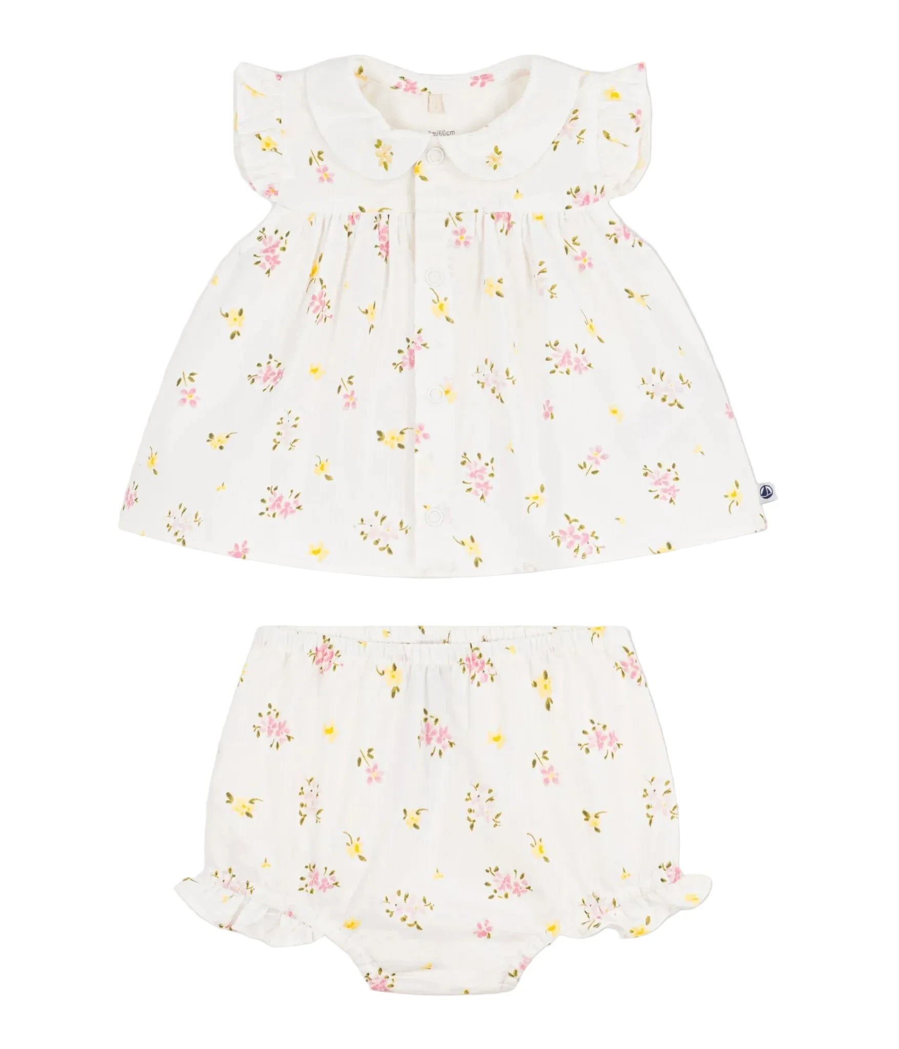 Baby Girl 2pc Set Floral SS Blouse nada Bloomers