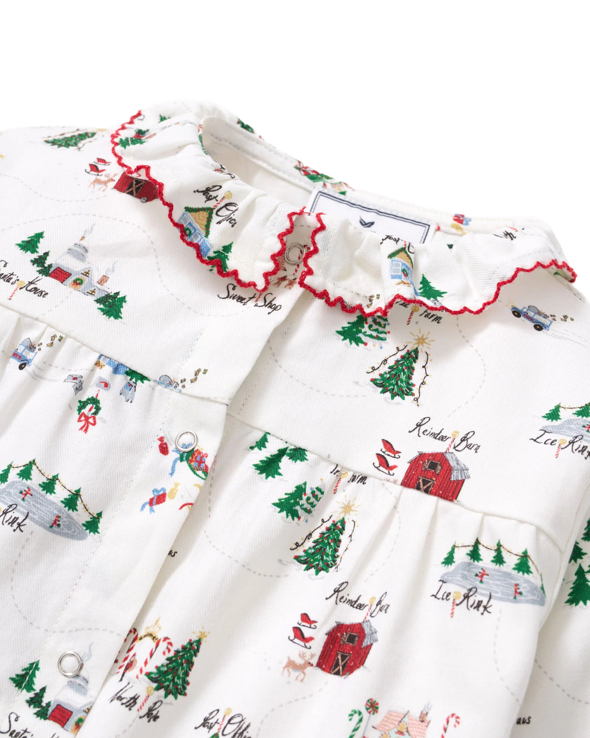 Baby Twill Madeline Romper in North Pole Chronicles