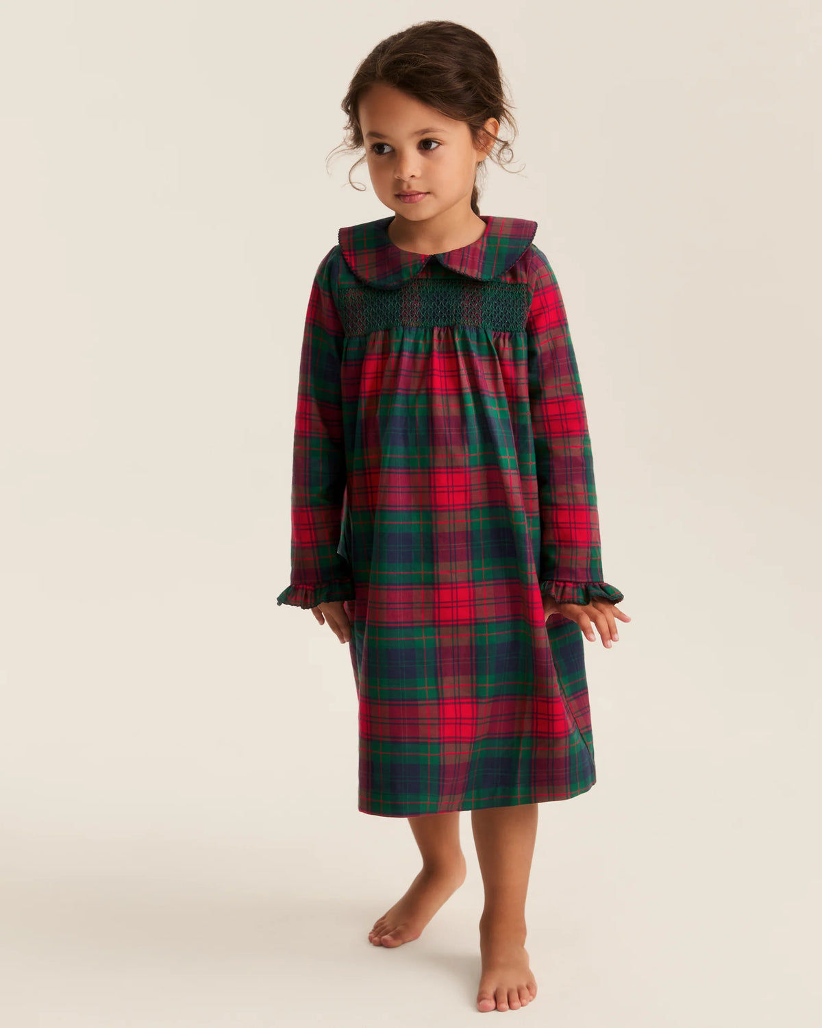 Children's Brushed Twill Eloise Nightgown in St. James Tartan