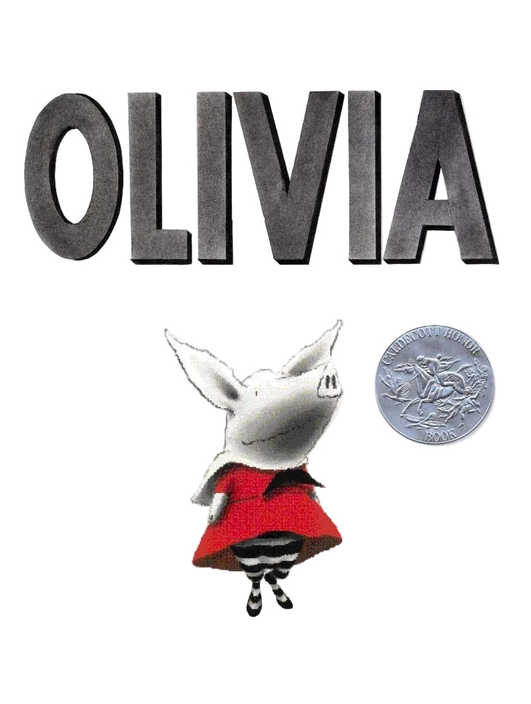 Book cover of 'Olivia' with a cartoon pig character and large 'OLIVIA' letters.