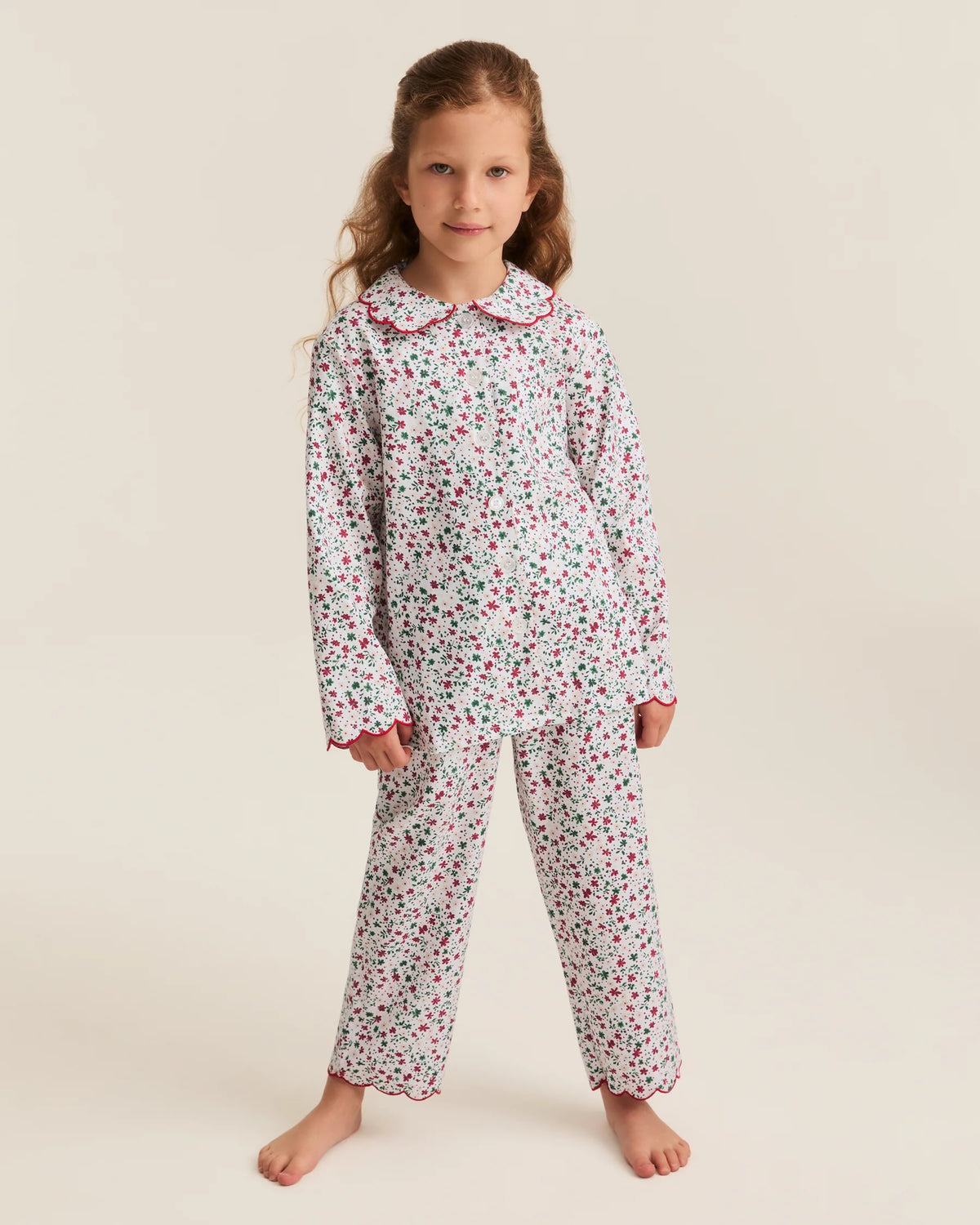 Kid's Twill Colette Pajama Set in Winter Garden