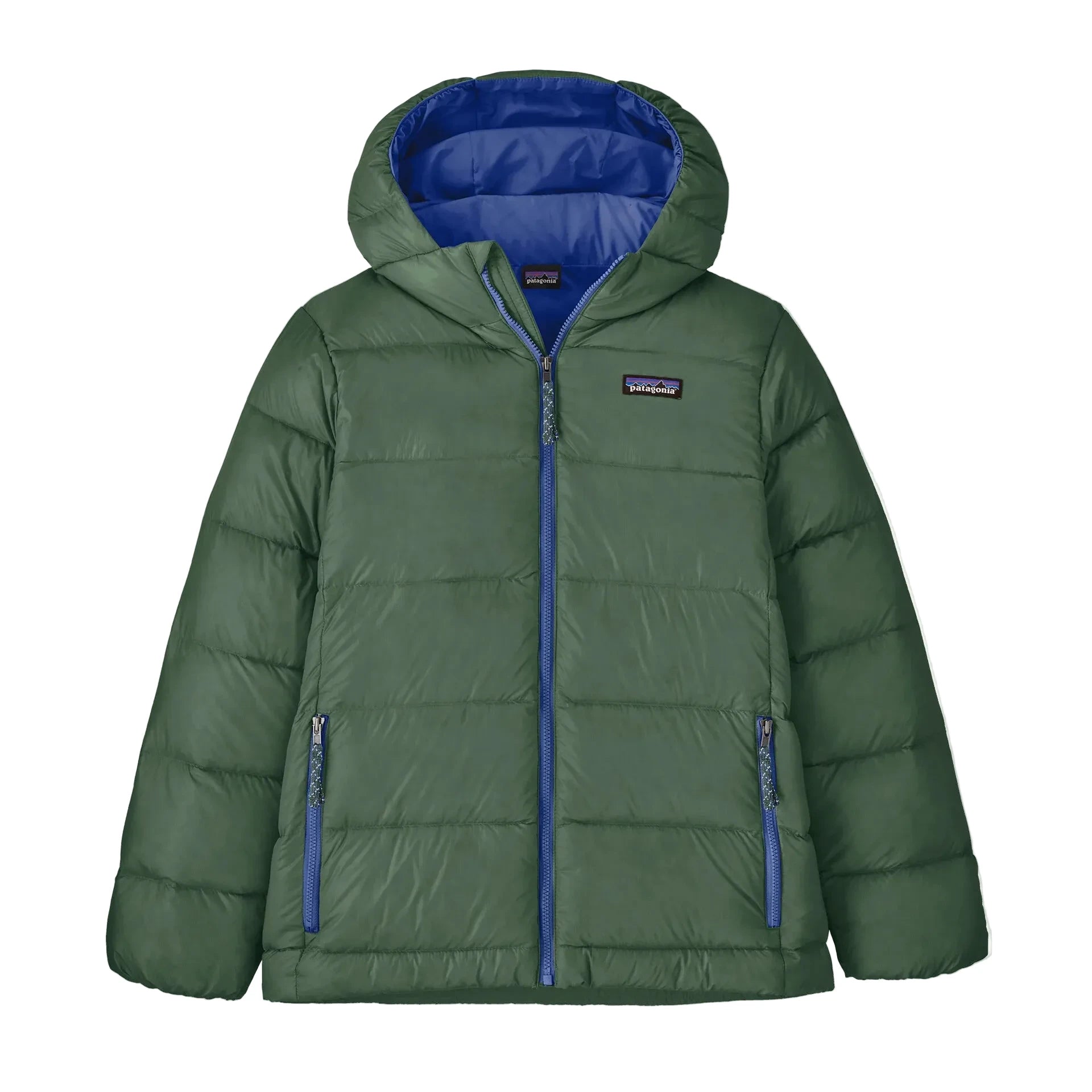 Kids Hi Loft Down Sweater Hoody - canopy Green F26