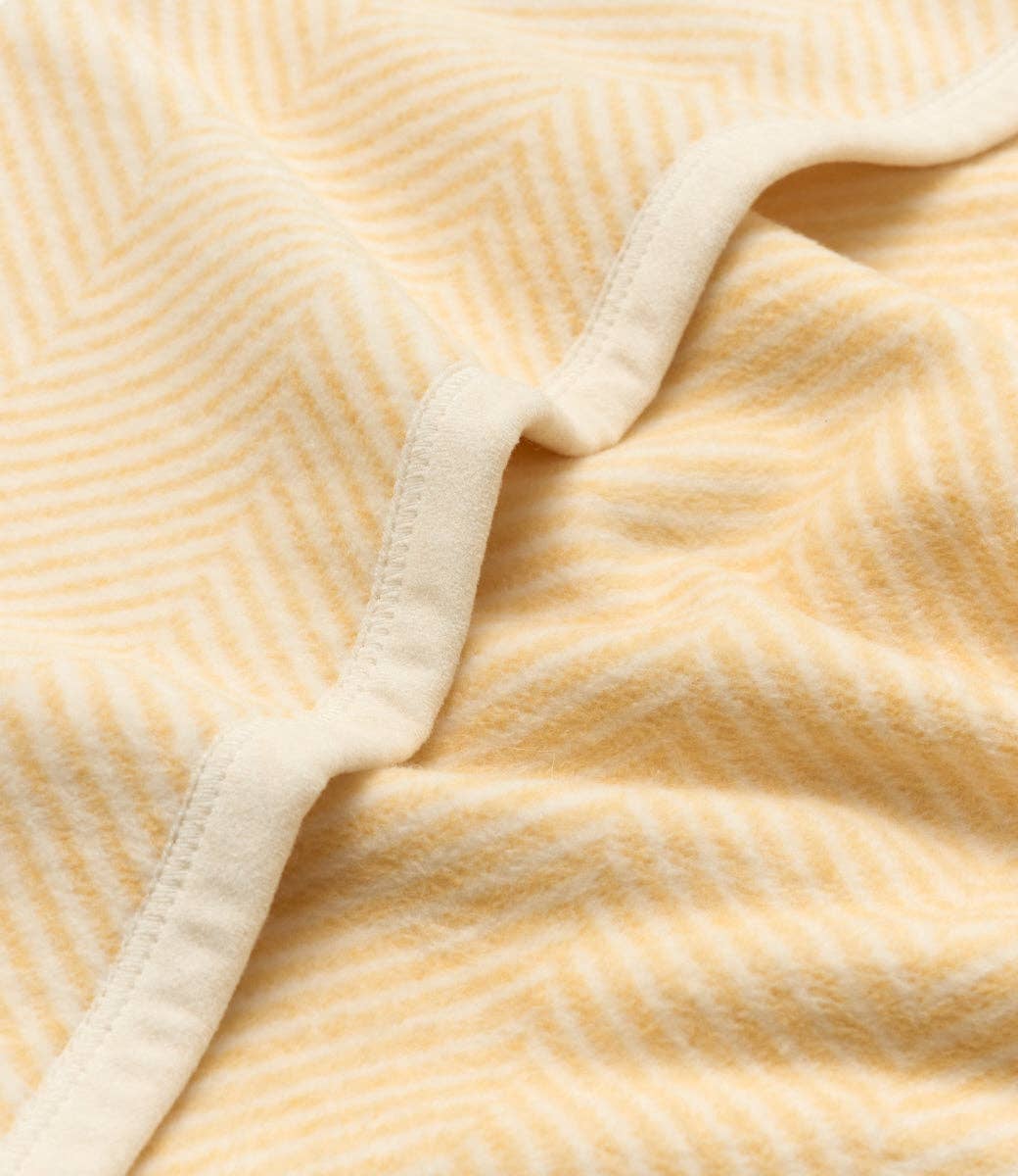Harborview Herringbone Butter Yellow Mini Blanket