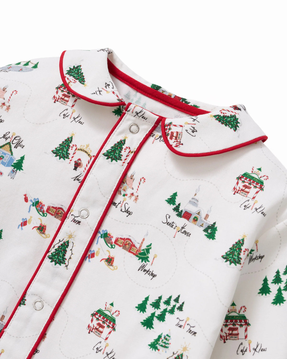 Baby's Twill Cambridge Romper in North Pole Chronicles