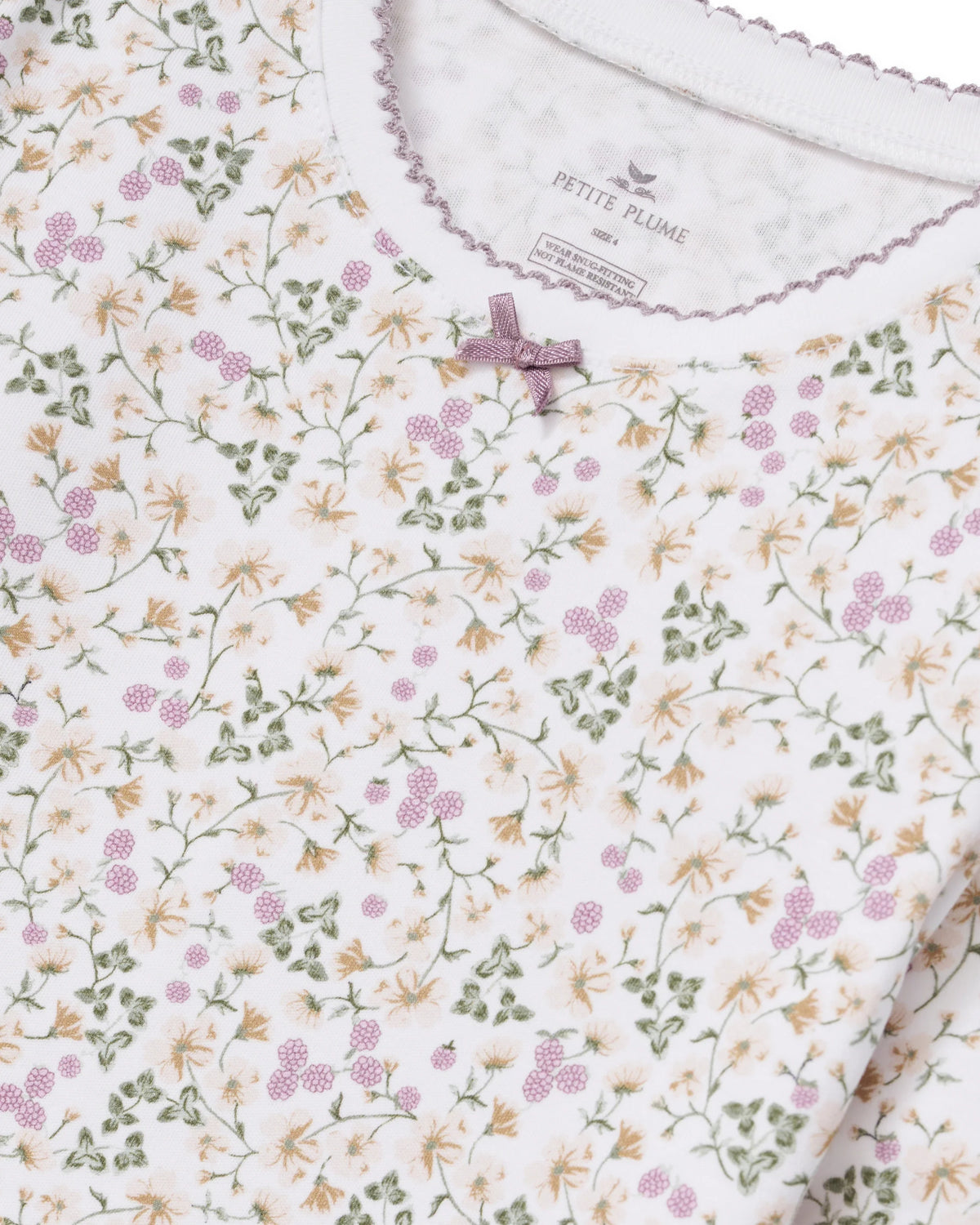 Kid's Pima Snug Fit Pajama Set in Meadow Bloom