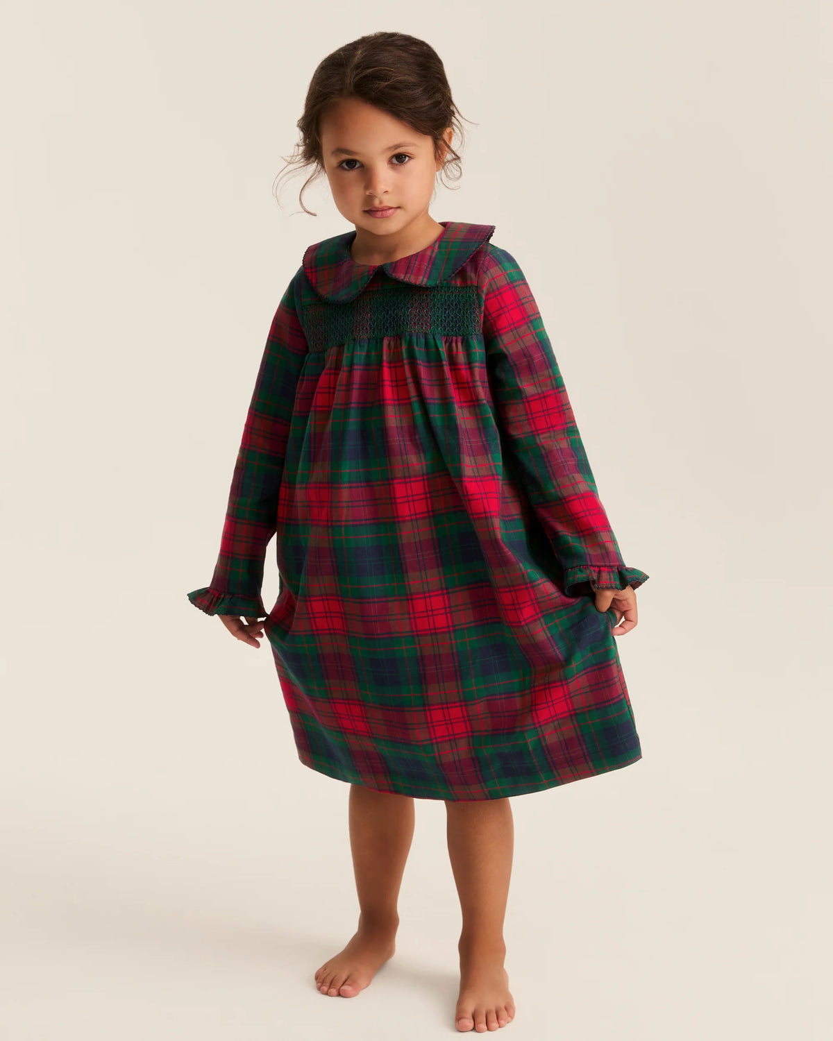 Children's Brushed Twill Eloise Nightgown in St. James Tartan