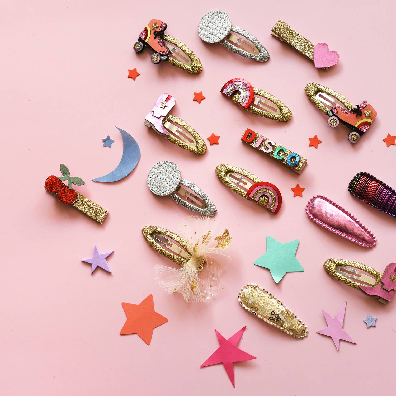 Starry Tulle Clips