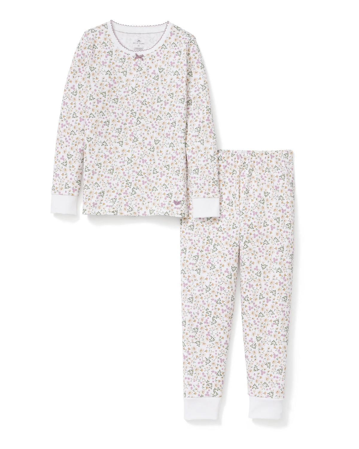 Kid's Pima Snug Fit Pajama Set in Meadow Bloom