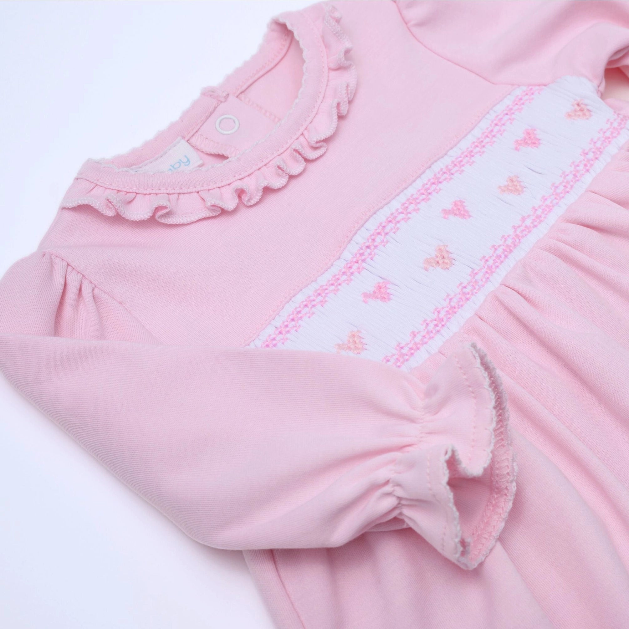 Valentine's Classics Pink Smocked L/S Dress Set