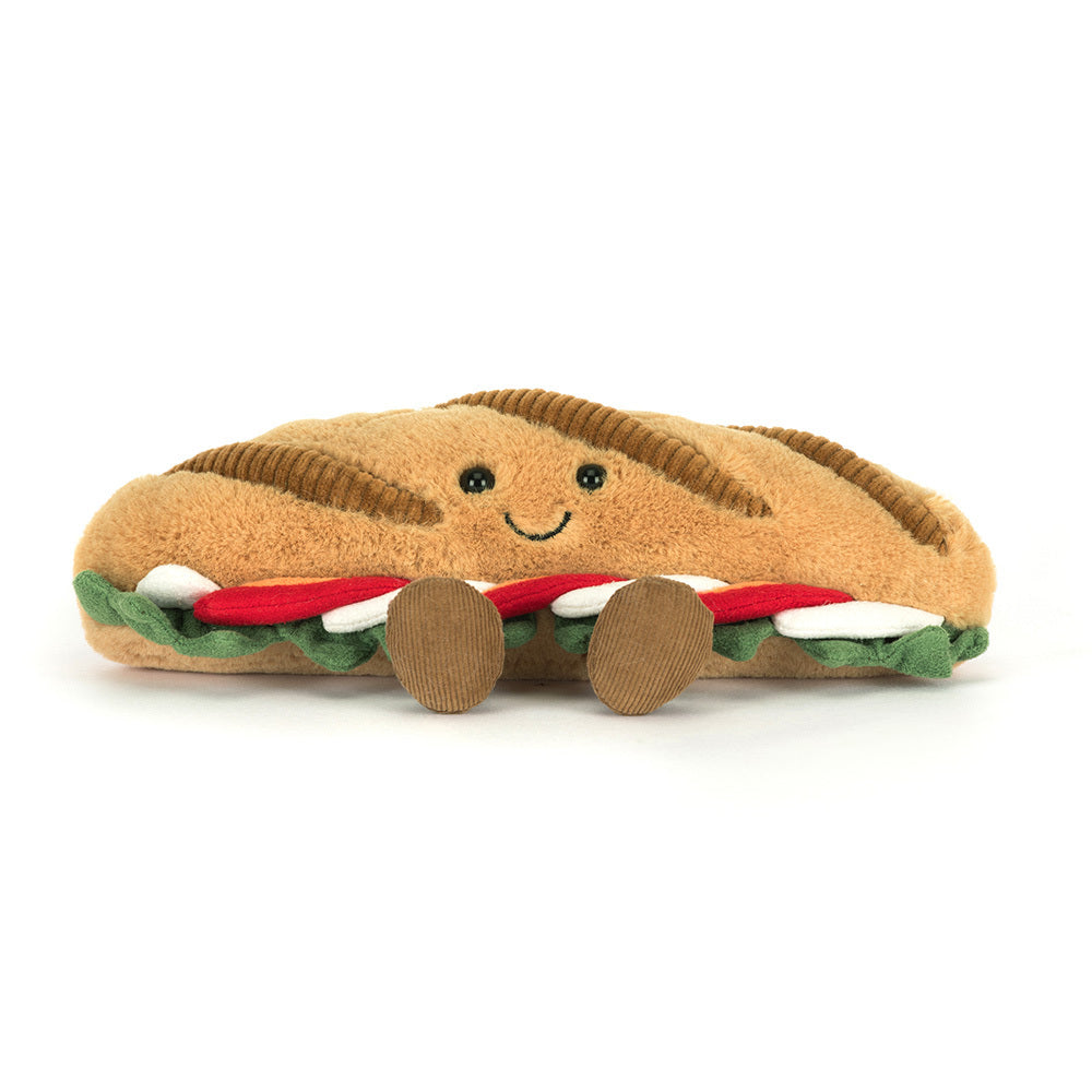 Amuseables Caprese Baguette plush toy - A quirky and adorable Italian-themed stuffed animal, perfect for cuddles and imaginative play.