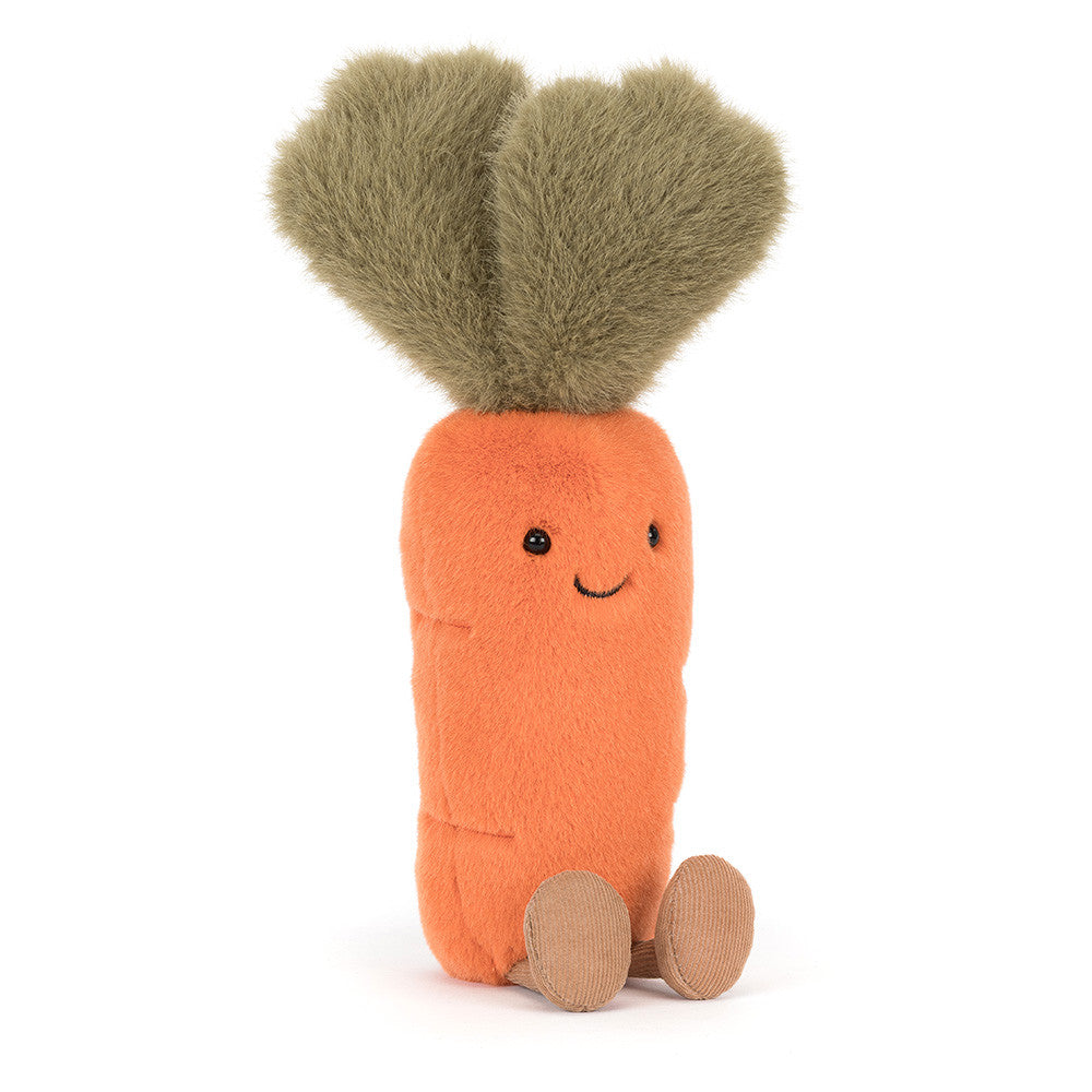 Fun and friendly Amusables Carrot plush by JellyCat, great for kids and collectors.