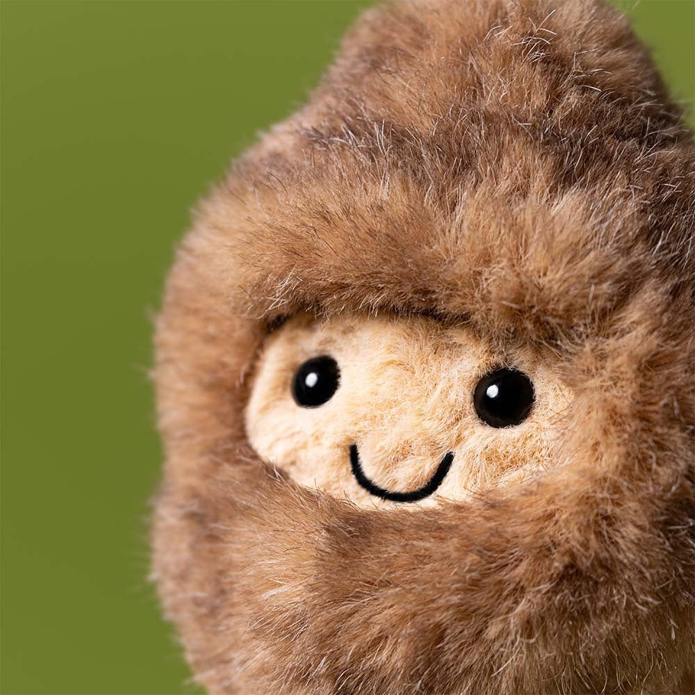 Amuseables Peanut Yeti Outfit plush cutie packaged for gifting, perfect for children’s play.
