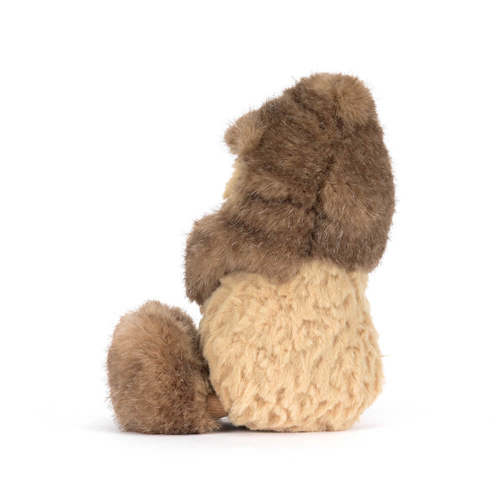 Front view of Amuseables Peanut Yeti Outfit showcasing its adorable plush features and charming expression.