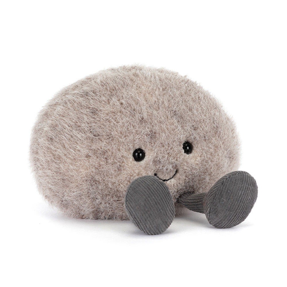 Amuseable Pebble SS26 from JellyCat, a smiling plush companion perfect for playtime and relaxation.