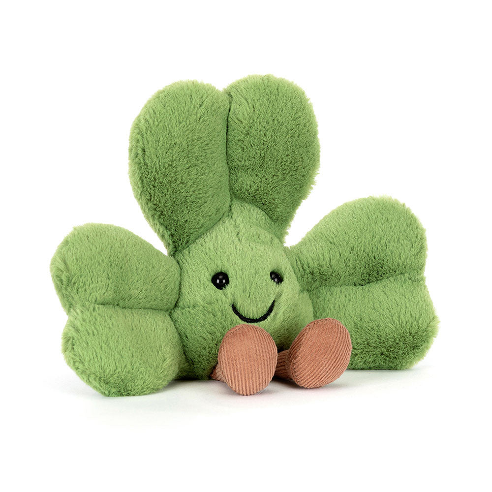 Amuseables Siofra Shamrock outside on a sunny day, showcasing its fun and playful spirit.