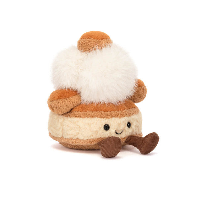 Adorable plush Amuseables Mirielle St. Honoré by JellyCat, featuring a smiling dessert character with a fluffy top.
