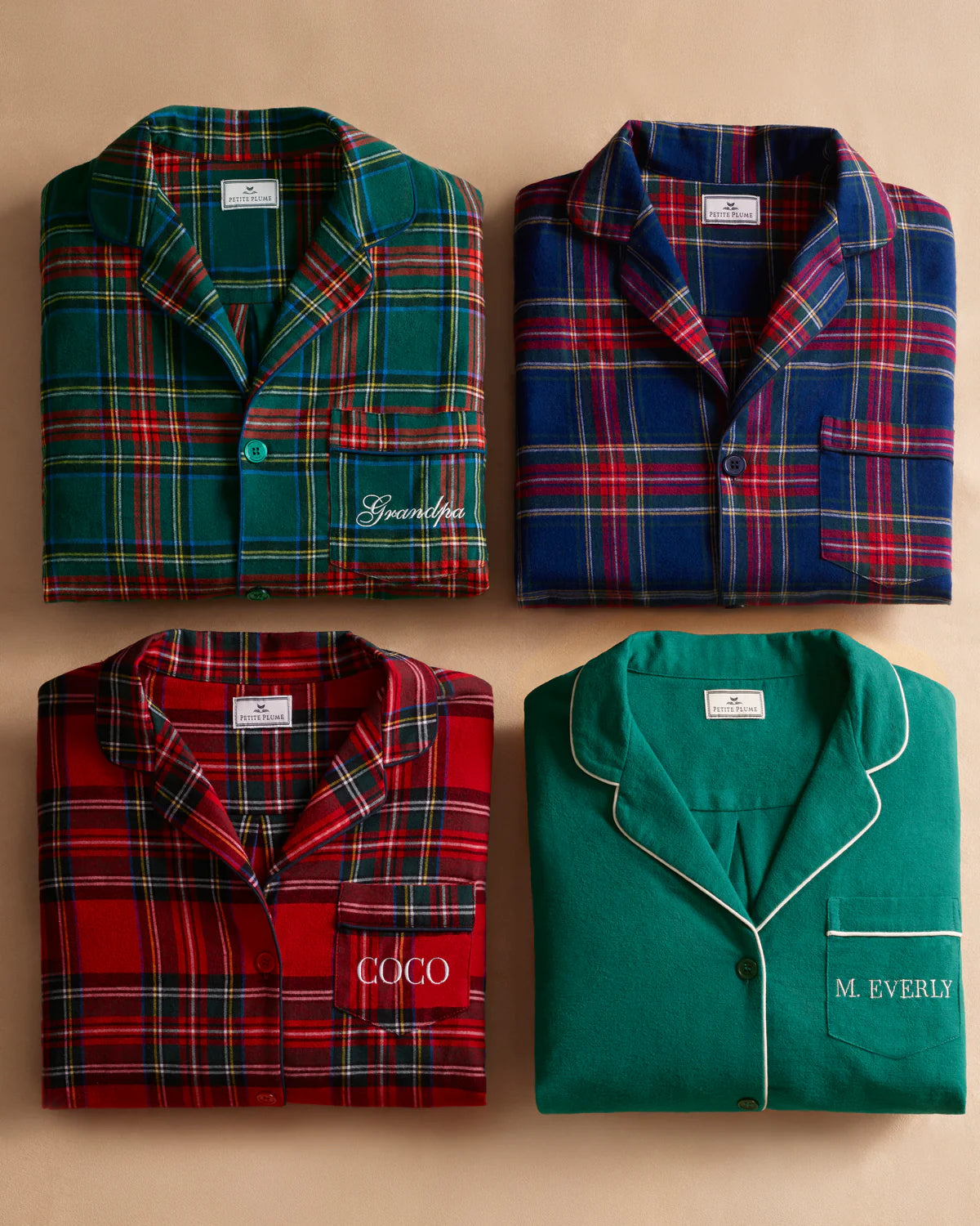 Men's Brushed Twill Pajama Set in Kensington Tartan