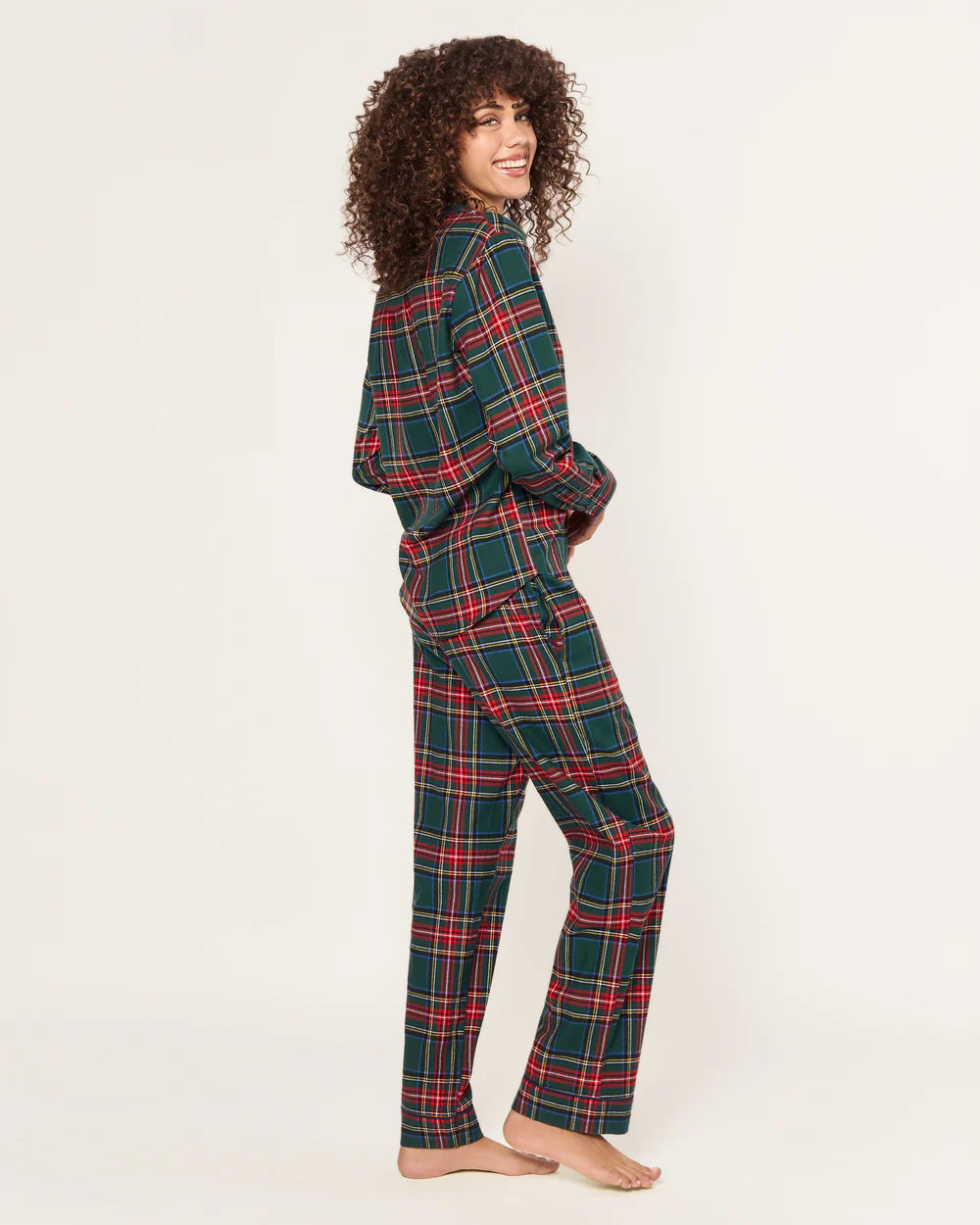 Women's Brushed Twill Pajama Set in Kensington Tartan