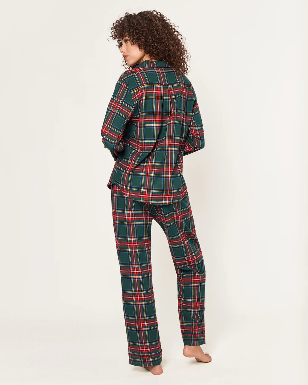 Women's Brushed Twill Pajama Set in Kensington Tartan