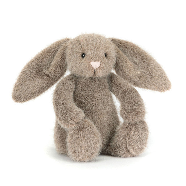 Another angle of the Fawn Flufflet Bunny by JellyCat, featuring its cuddly design and soft features.